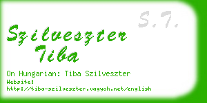 szilveszter tiba business card